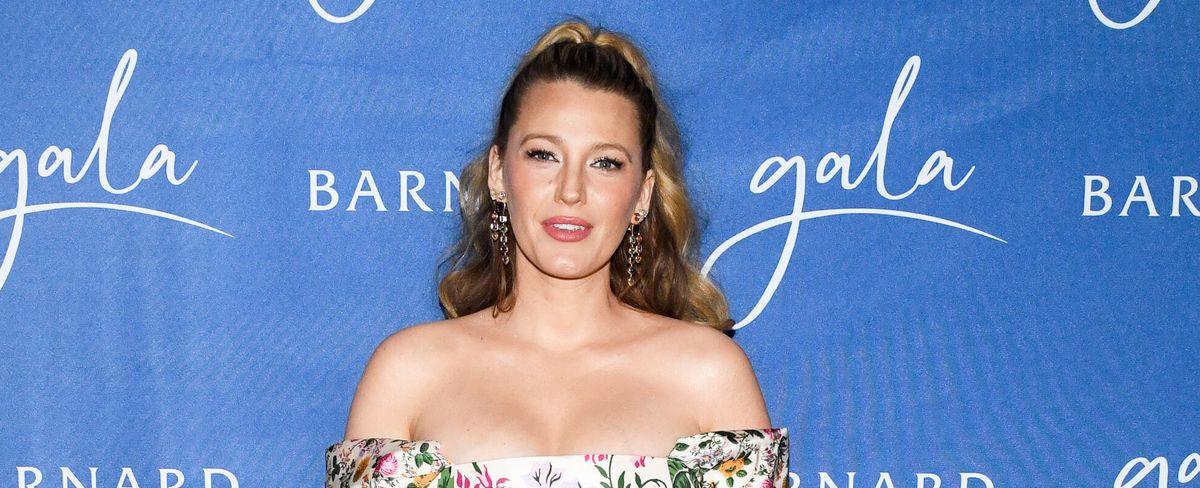 Blake Lively Wears Off-the-Shoulder Floral Dress to Barnard Gala