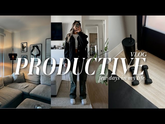 7 AM *PRODUCTIVE* & *REALISTIC* FEW DAYS: workouts, healthy grocery haul , skincare & makeup routine