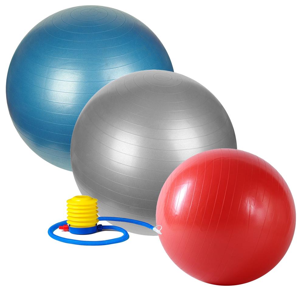 Anti-Burst Gym Ball w/ Pump 55cm 75cm - Sunny Health & Fitness