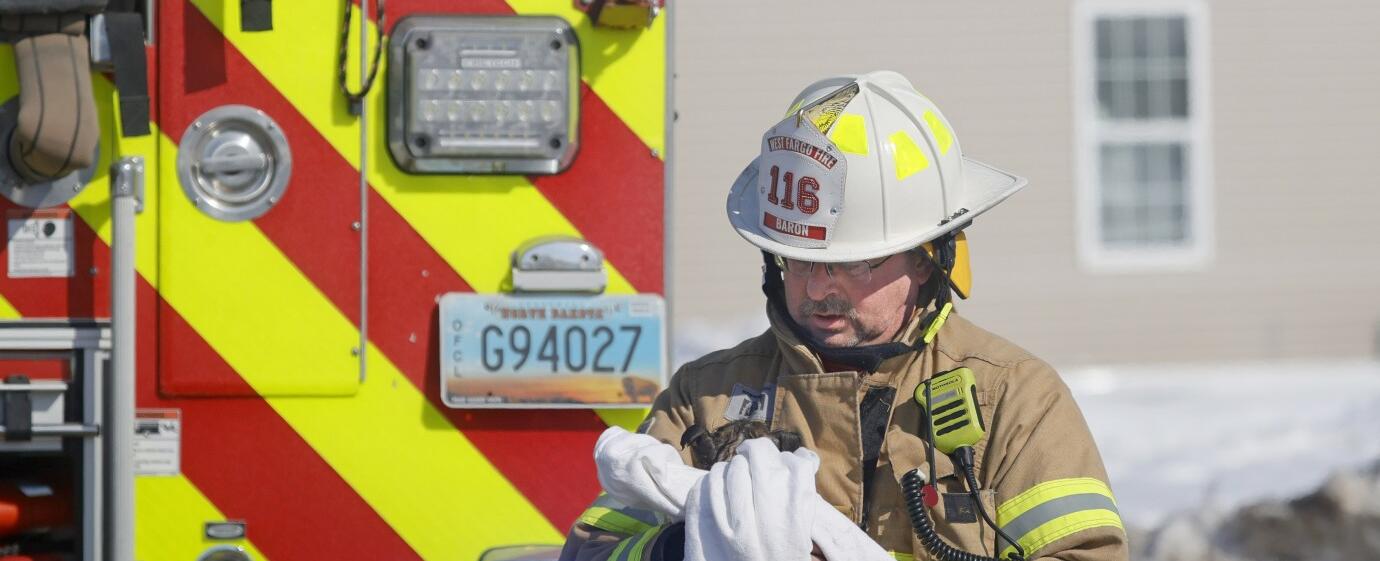 7 dogs rescued from mobile home fire in West Fargo
