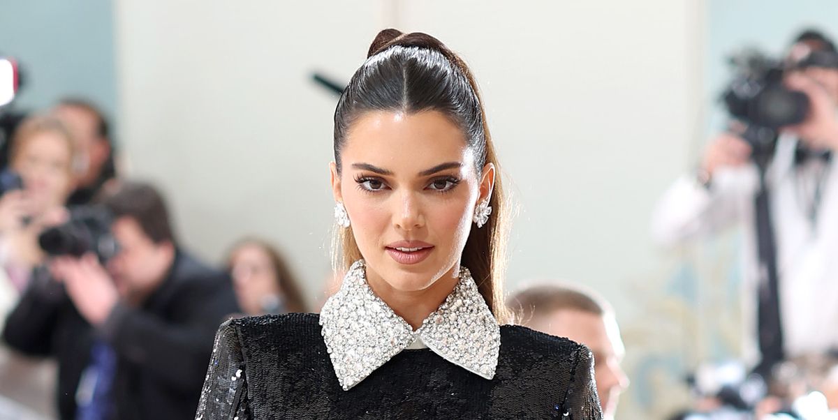 Kendall Jenner Wears Sequined Marc Jacobs Bodysuit on 2023 Met Gala Red Carpet