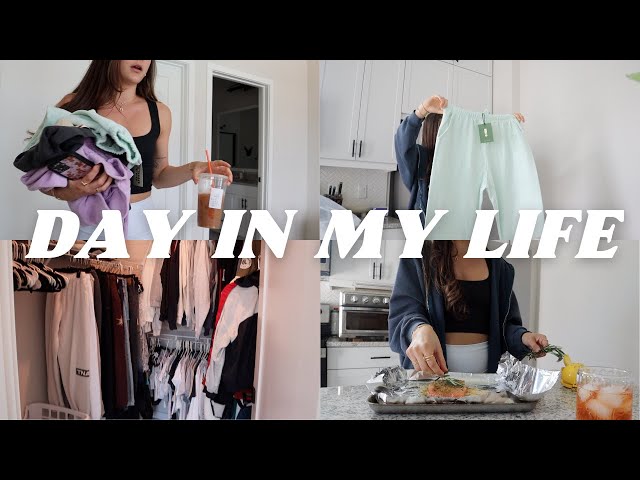 VLOG: huge spring closet clean-out/organization, salmon recipe & unboxing new clothes!