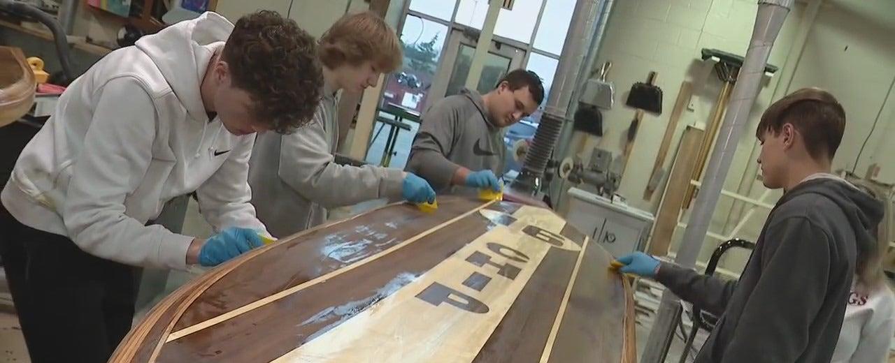 Woodworking class in Metro Detroit fashions paddle boards for celebrities