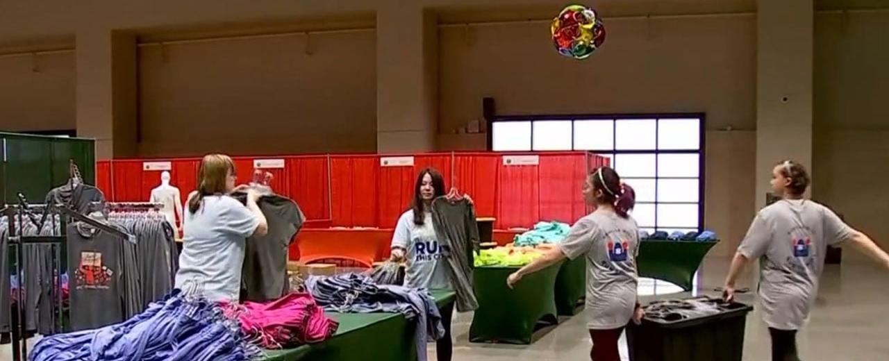 Preparations Underway For Health And Fitness Expo Ahead Of Memorial Marathon