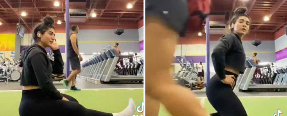 Fitness Influencer Angry That Someone Dare Walk in Front of Her Selfie Shot