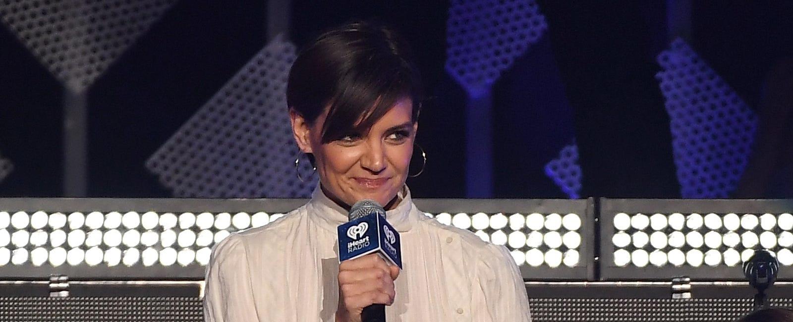 Katie Holmes gushes about daughter Suri singing on her films