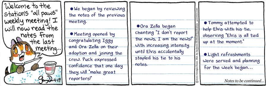 Breaking Cat News by Georgia Dunn for April 17, 2023