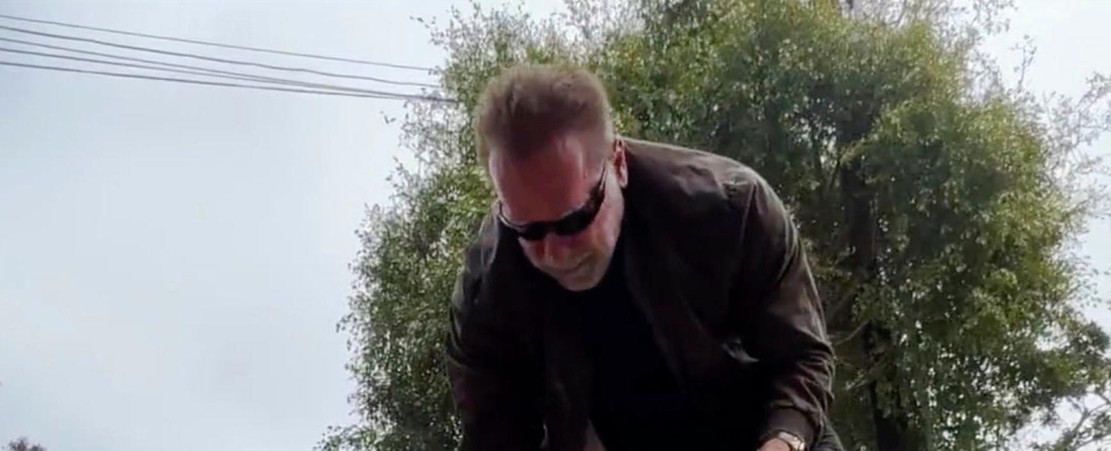 Arnold Schwarzenegger fills neighborhood pothole: 'Let's not complain'