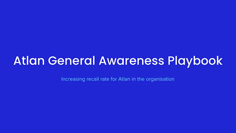 Rollout: General Awareness SG