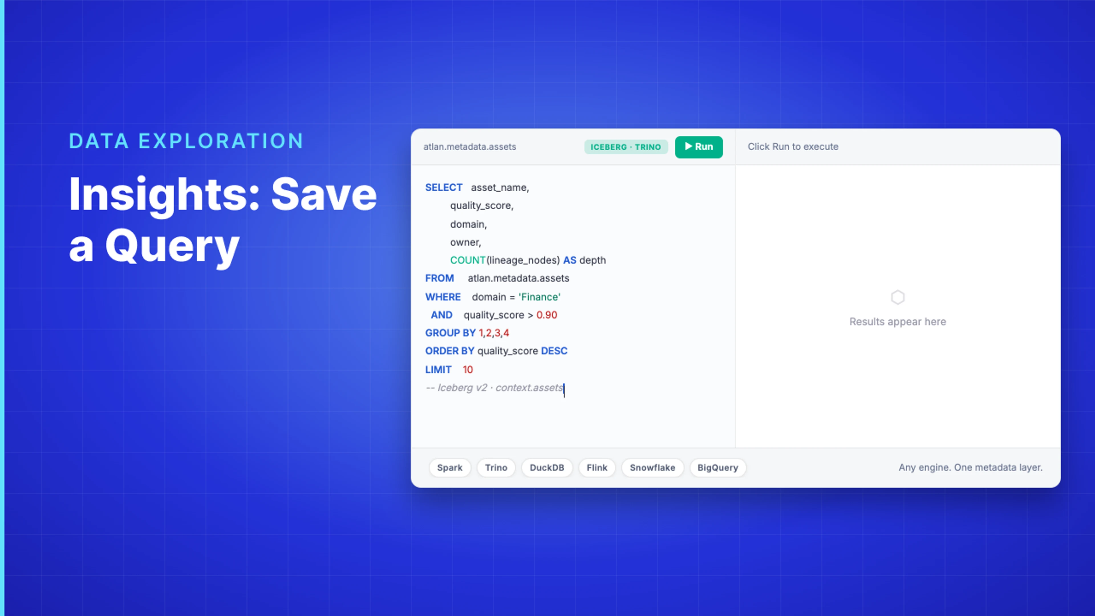 Demo Hub — Insights: Save a Query