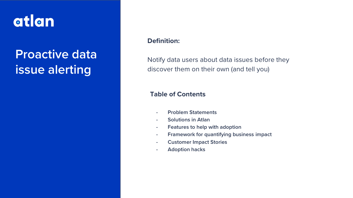 Use case alerting sg