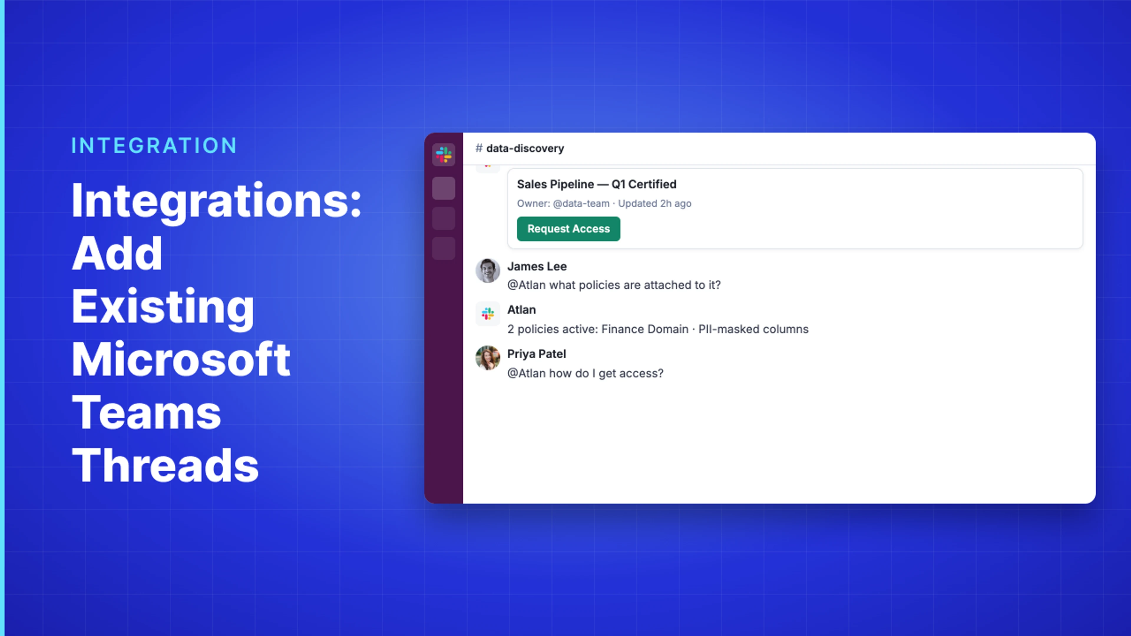 Demo Hub — Integrations: Add Existing Microsoft Teams Threads