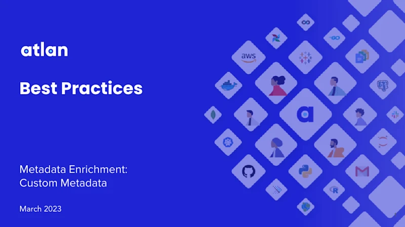 Best Practices: Custom Metadata SG