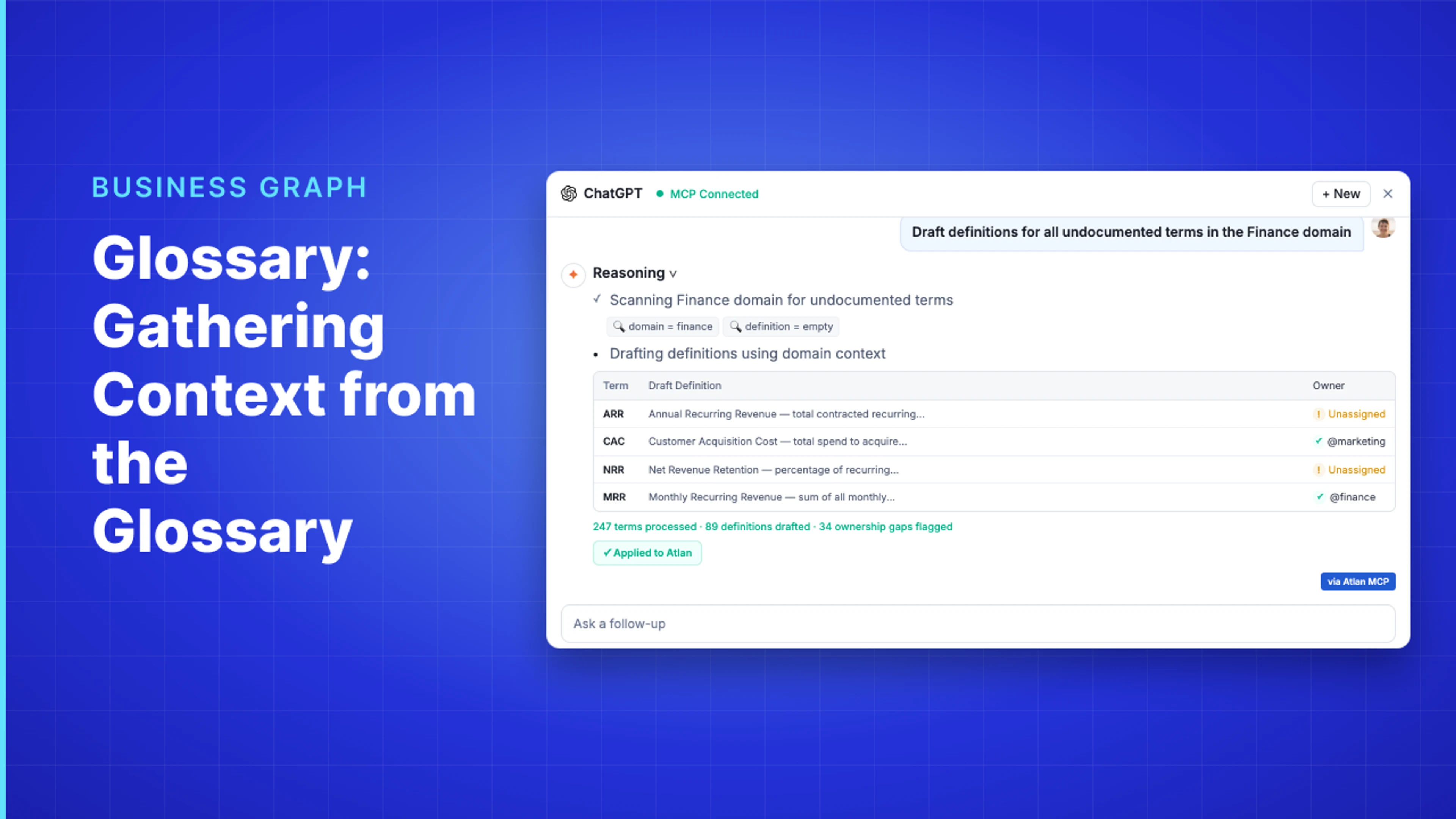 Demo Hub — Glossary: Gathering Context from the Glossary