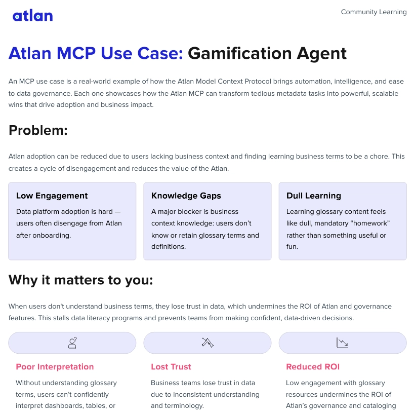 One Pager: Gamification Agent - Thumbnail