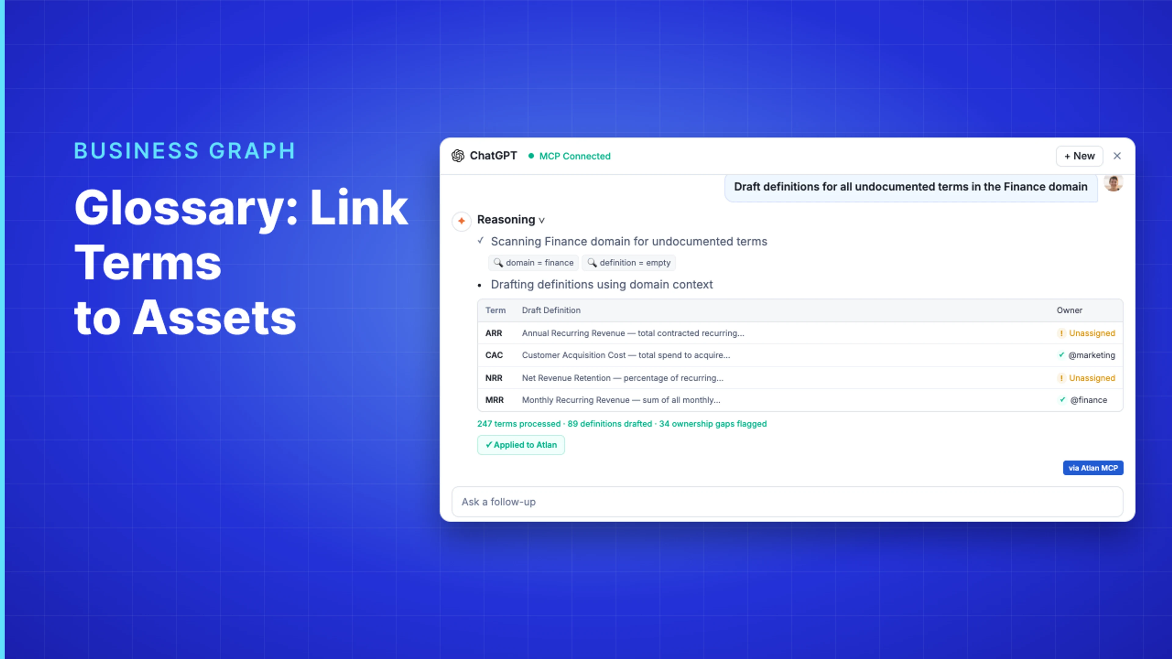 Demo Hub — Glossary: Link Terms to Assets