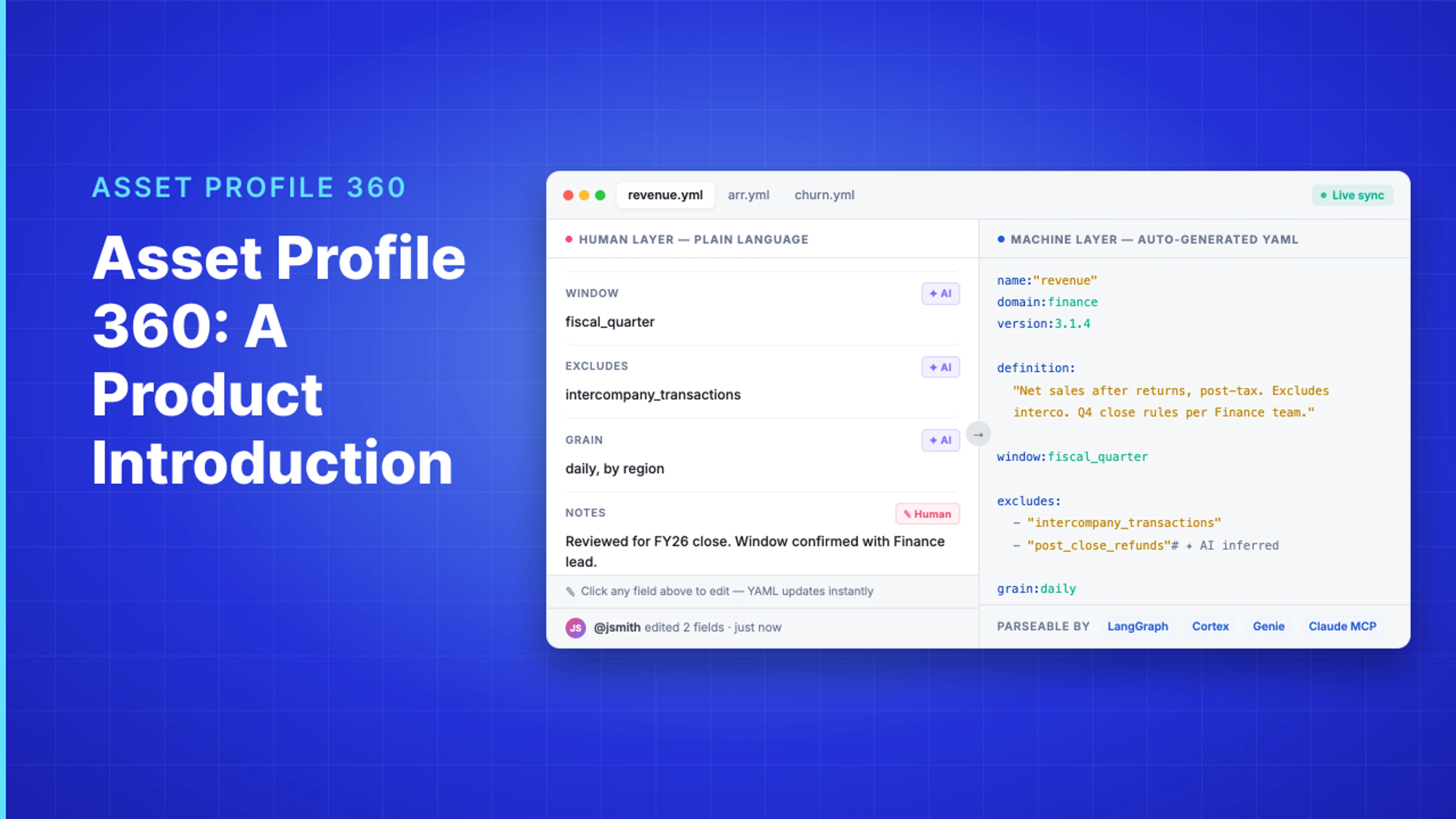 Demo Hub — Asset Profile 360: A Product Introduction
