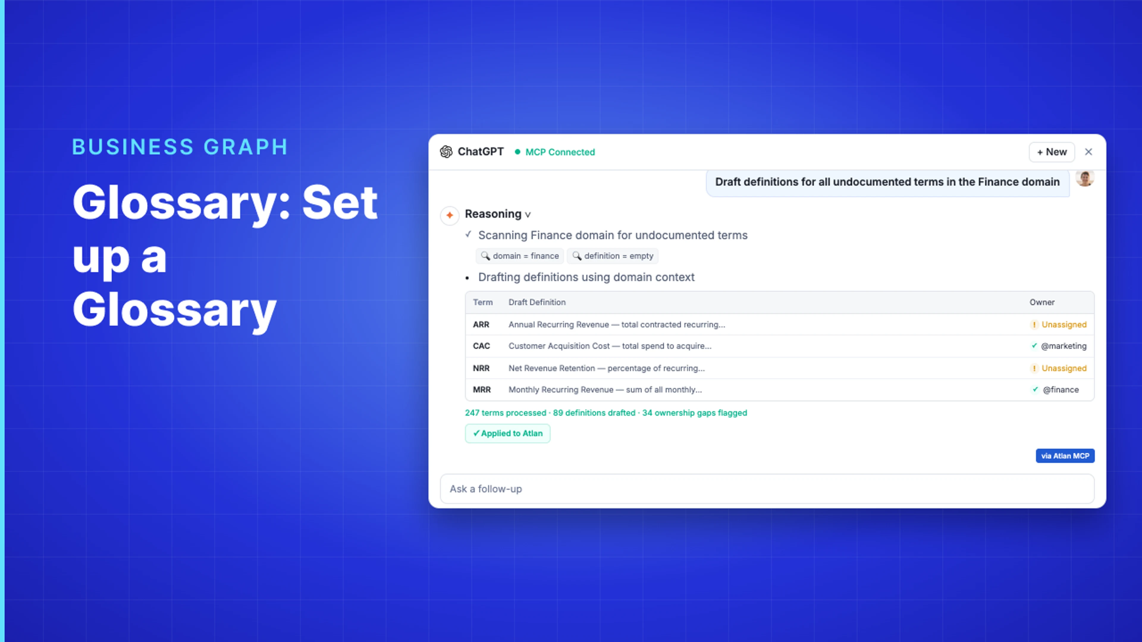 Demo Hub — Glossary: Set up a Glossary