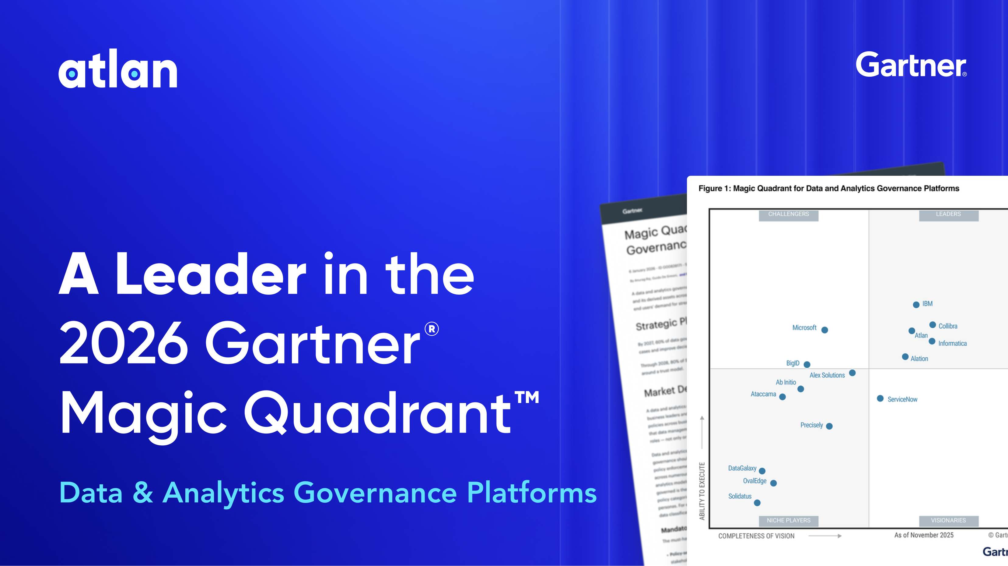 Gartner Magic Quadrant for Data Governance 2026 - Atlan Named a Leader