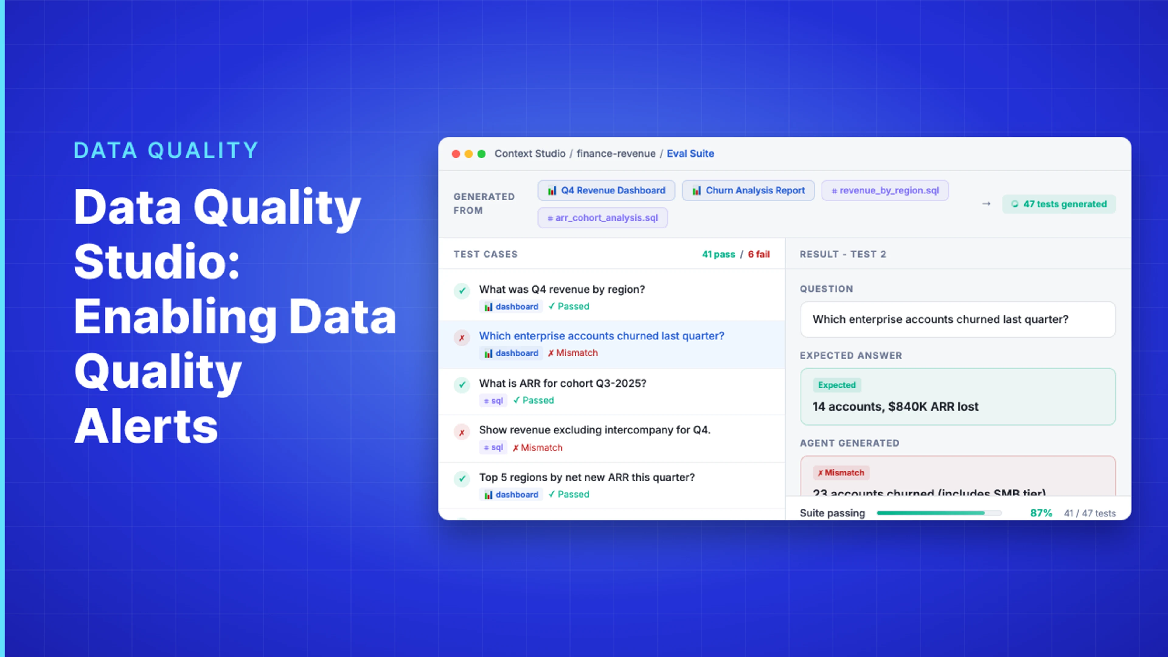 Demo Hub — Data Quality Studio: Enabling Data Quality Alerts