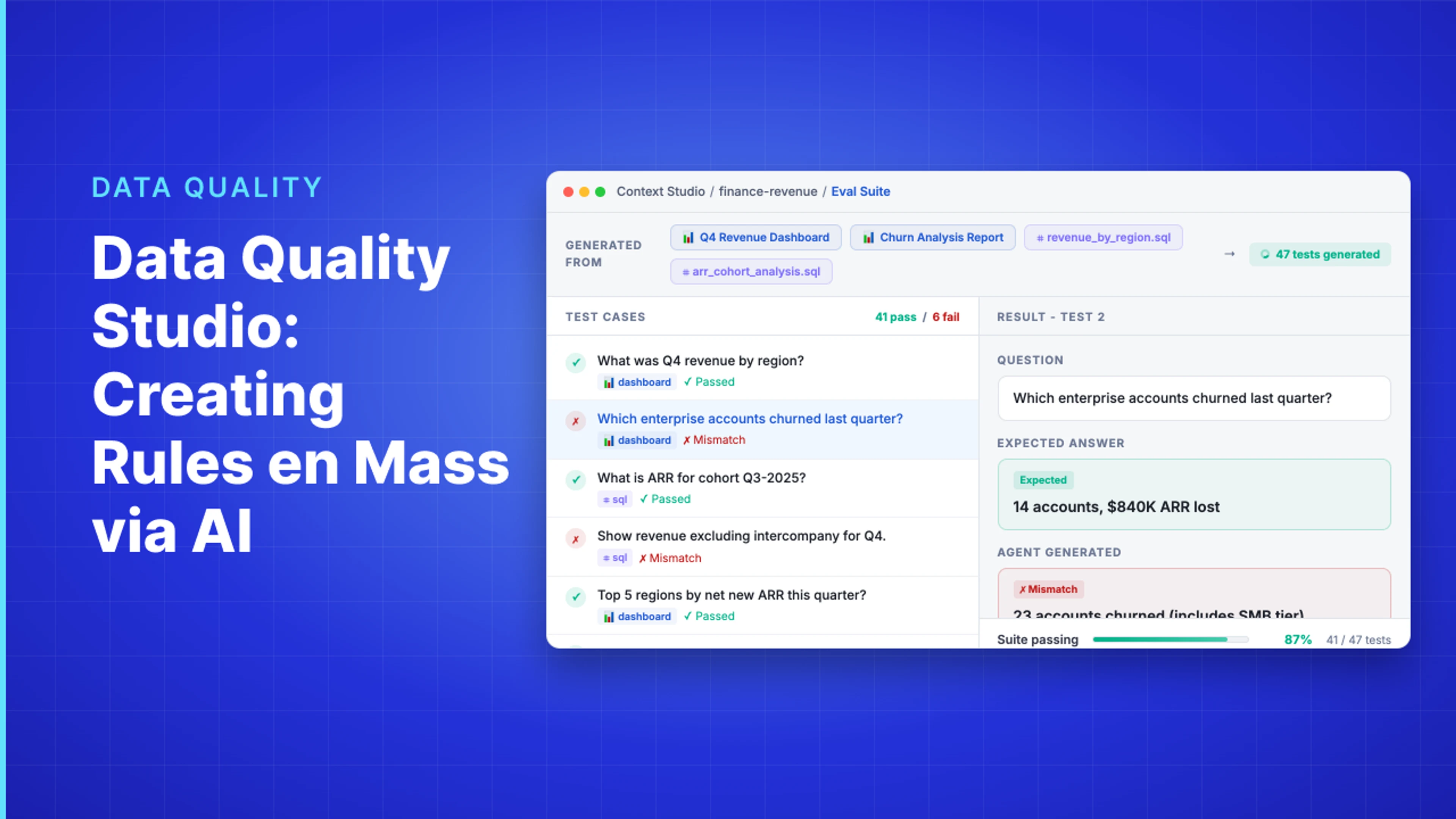 Demo Hub — Data Quality Studio: Creating Rules en Mass via AI
