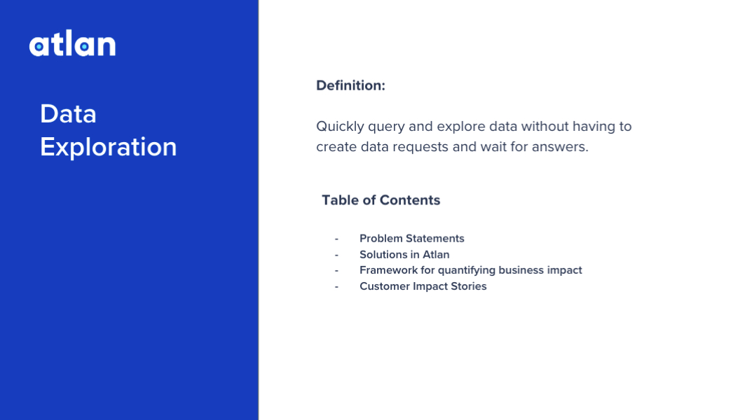 Use Case Guide: Data Exploration SG