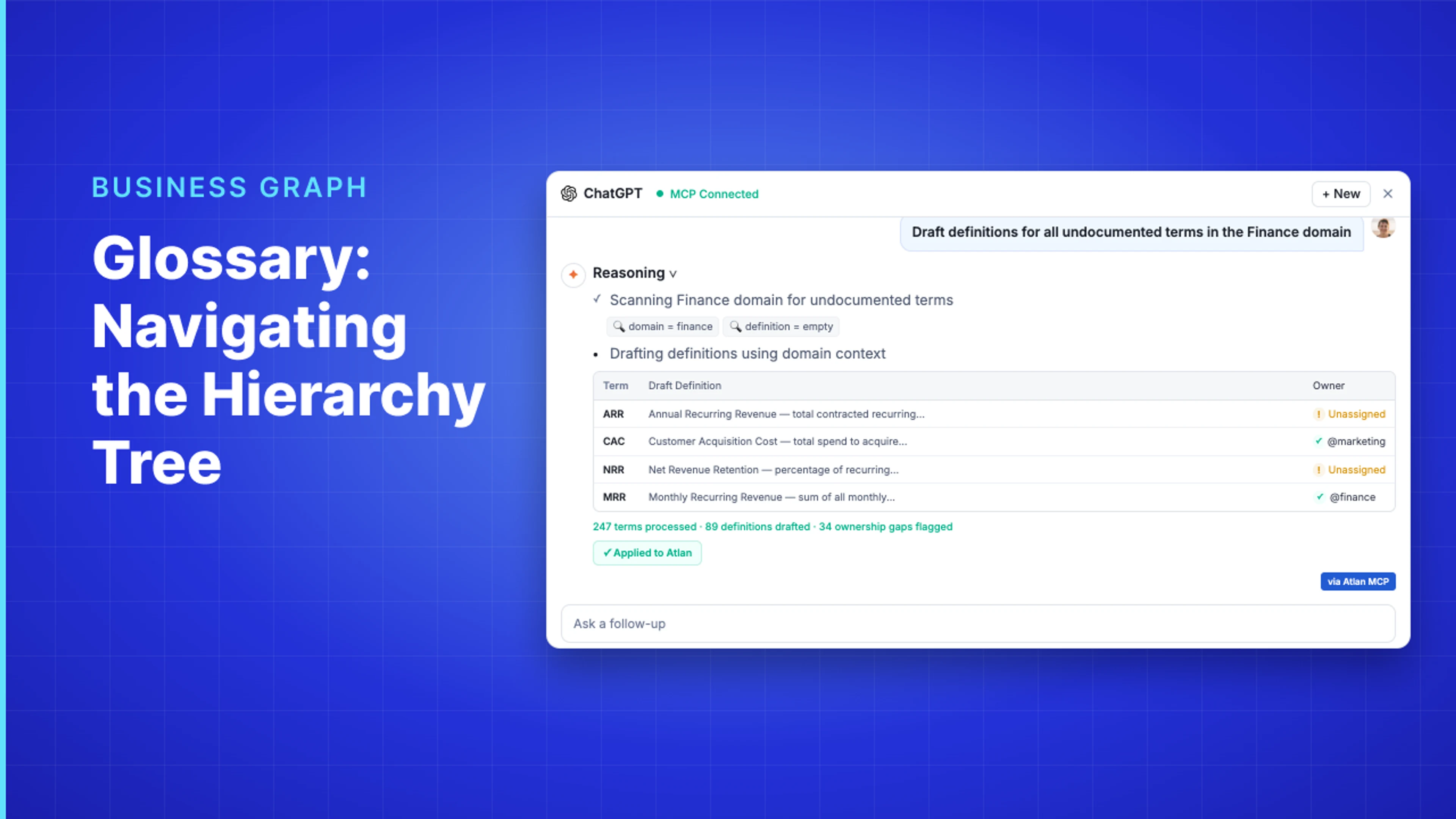 Demo Hub — Glossary: Navigating the Hierarchy Tree