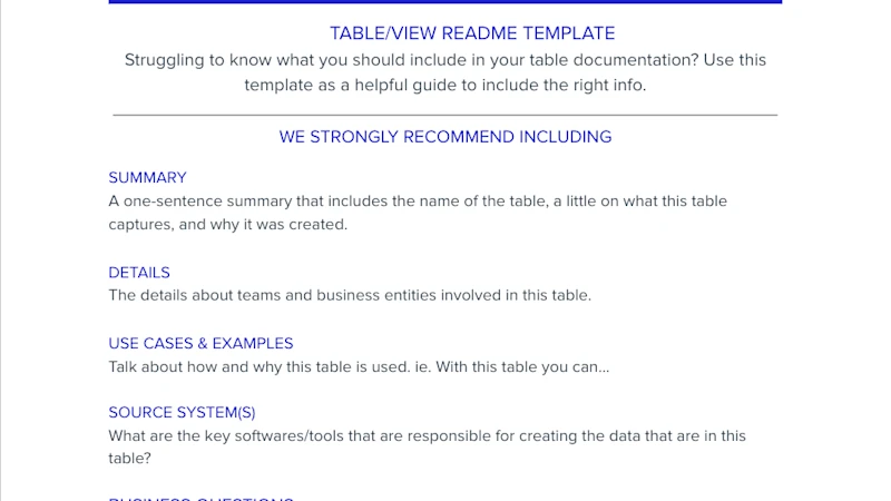 Readme table sg