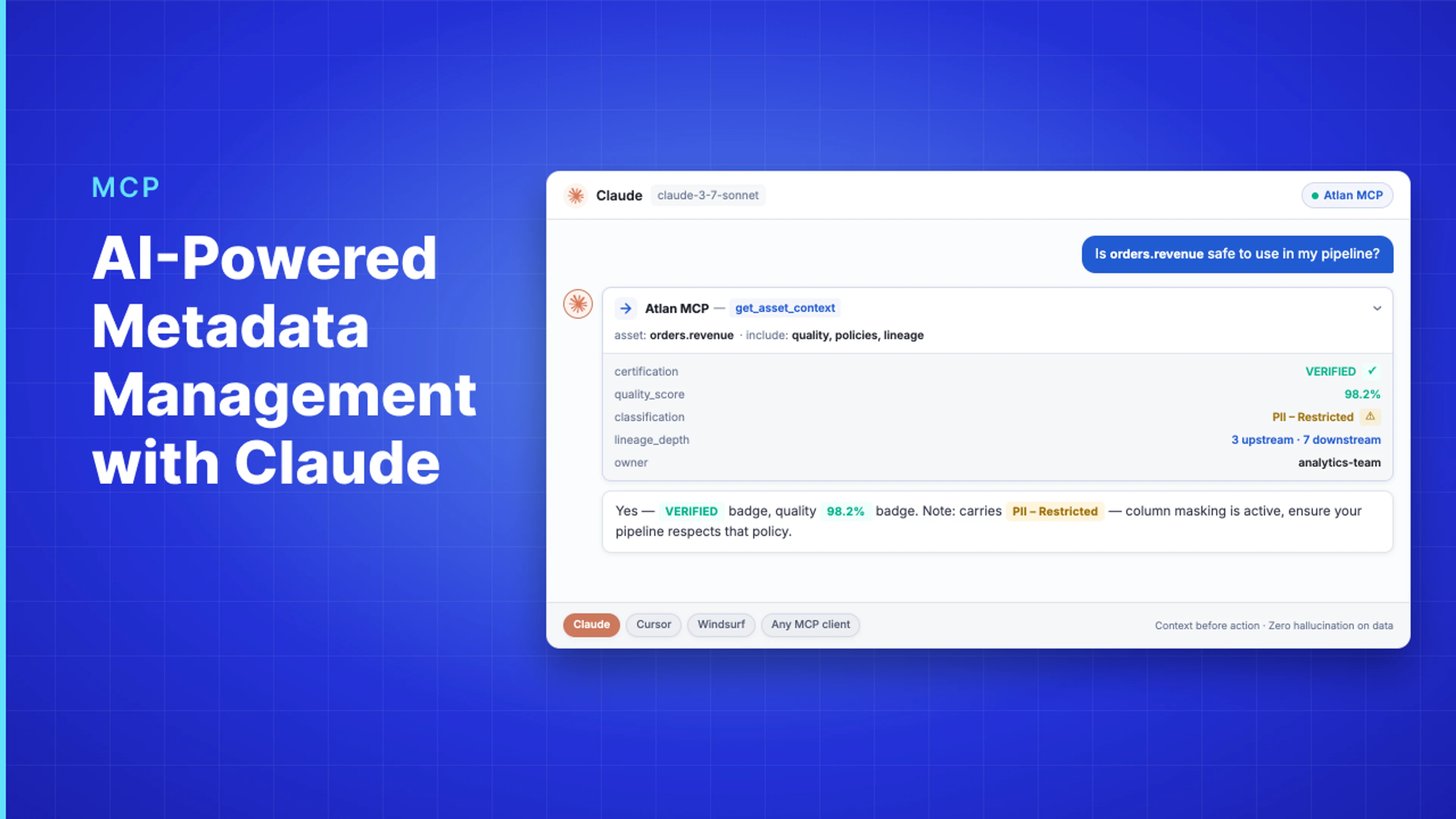 Demo Hub — AI-Powered Metadata Management with Claude