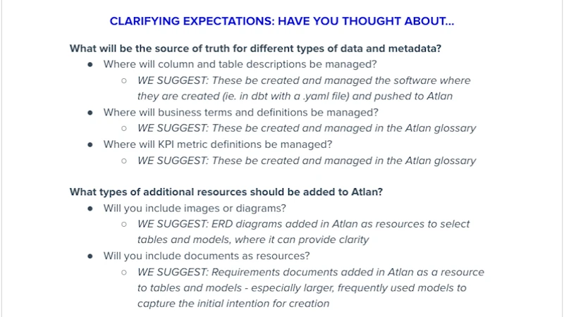 Clarifying Expectations SG