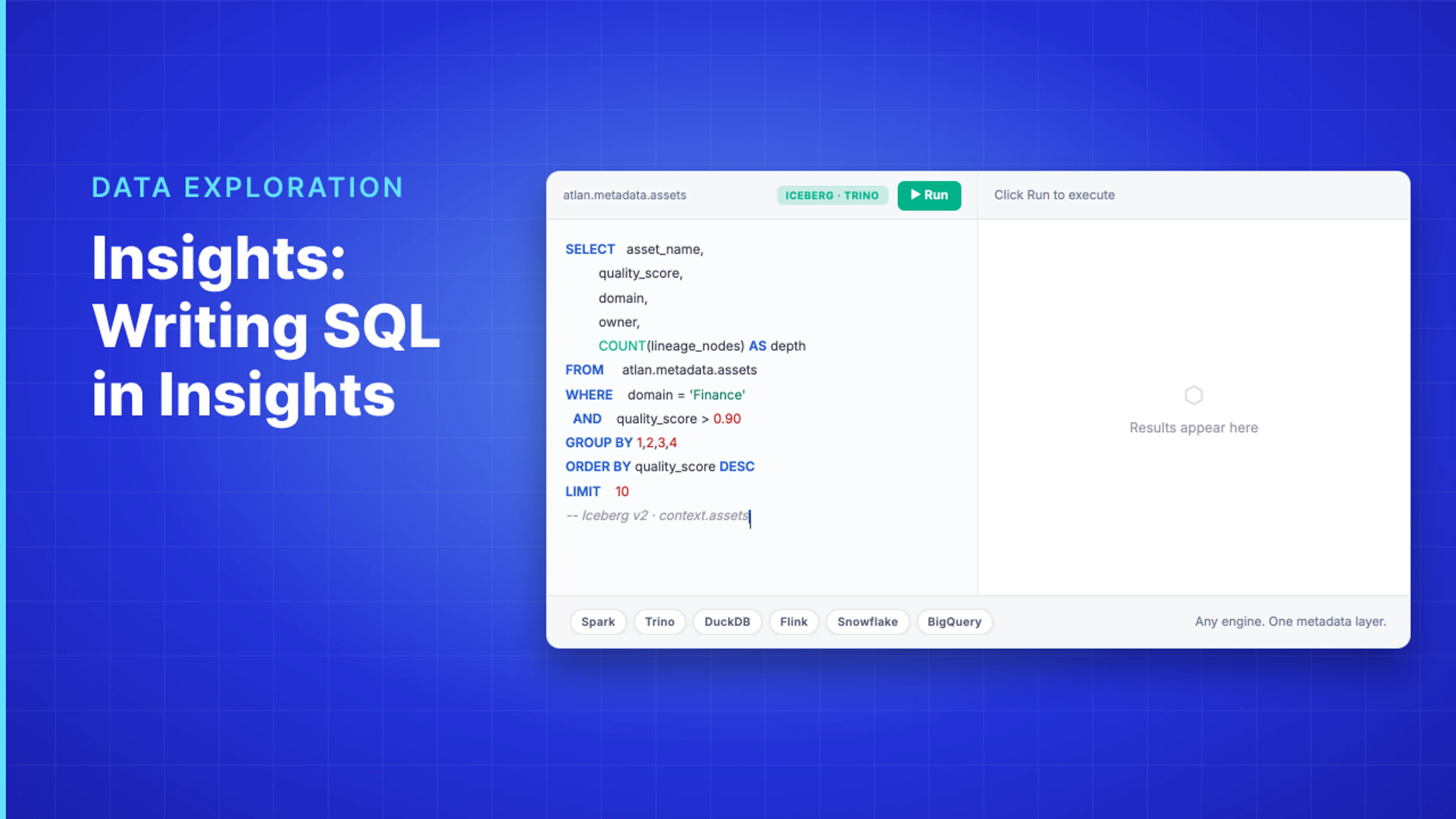Demo Hub — Insights: Writing SQL in Insights