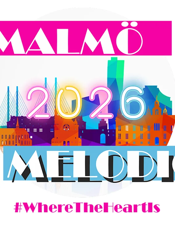 MALMO 2026 MELODIC event poster with a colorful cityscape and the tagline WhereTheHeartIs.