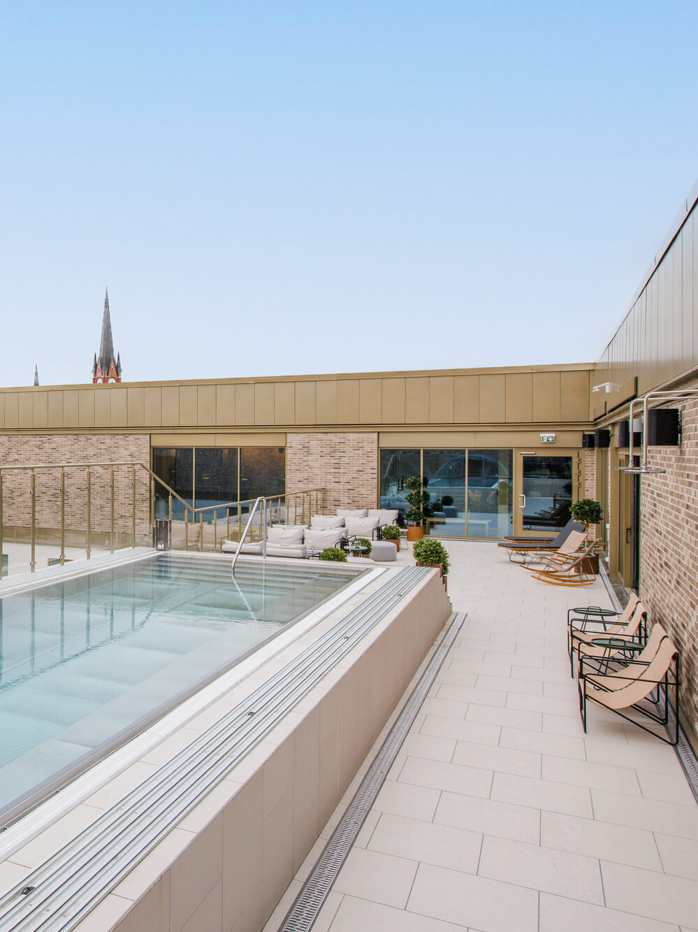 Rooftop pool at spa hotel Clarion Hotel Sundsvall.