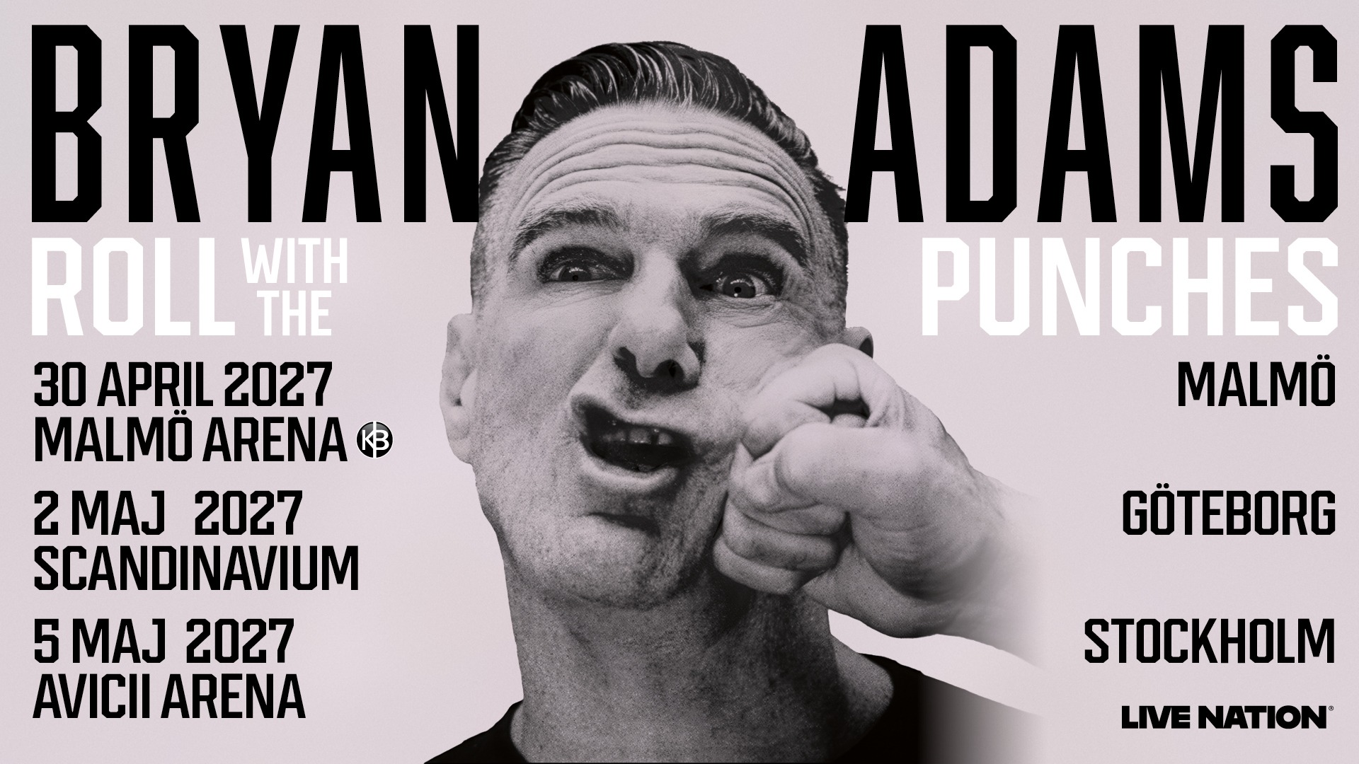 Förköp till Bryan Adams på Malmö Arena, Scandinavium & Avicii Arena