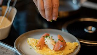 Clarion Hotel omelette breakfast