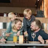 Family at dinner table, Quality Hotel