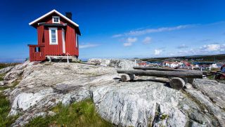 Small red house at Vrango, Gothenburg archipelago