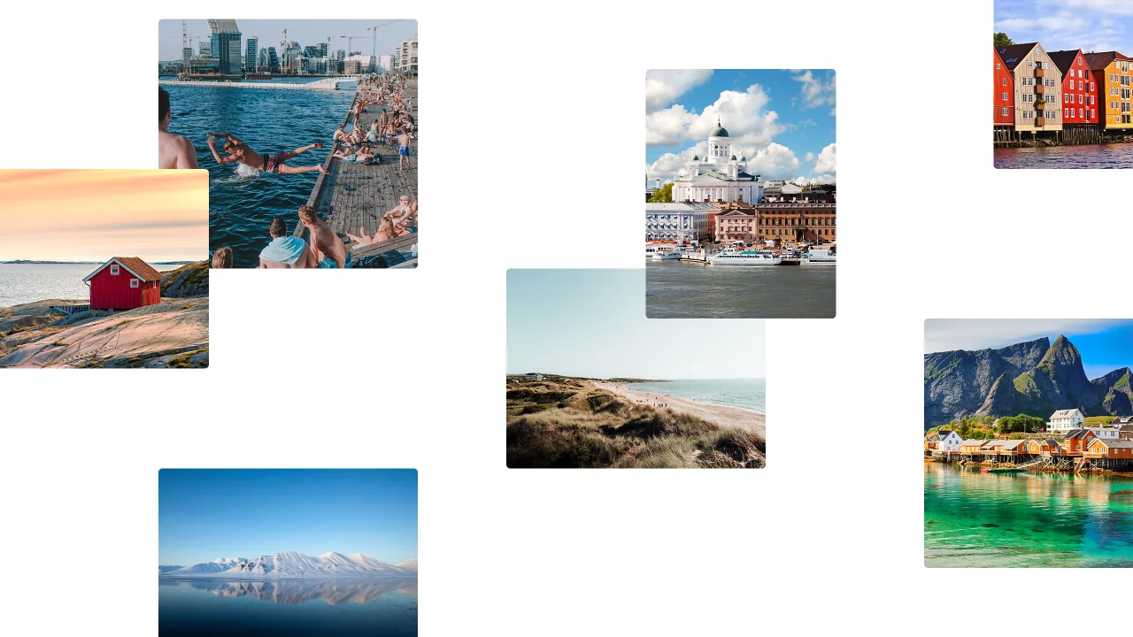 Couple of images of destinations in the Nordics.