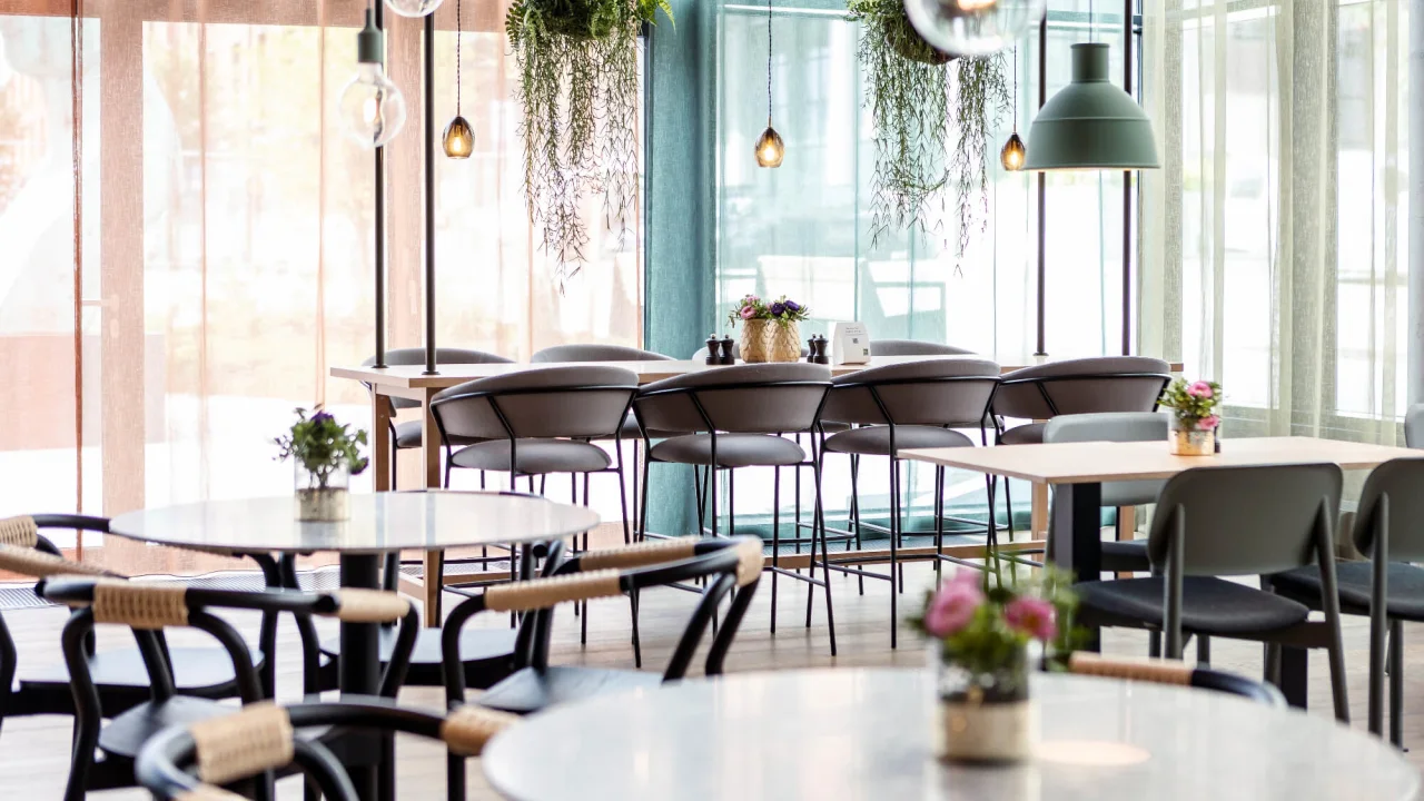 Interior at restaurant Bistro X in Oslo.