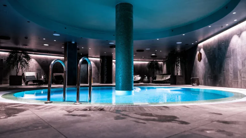 Pool, relaxation area, gym and sauna
