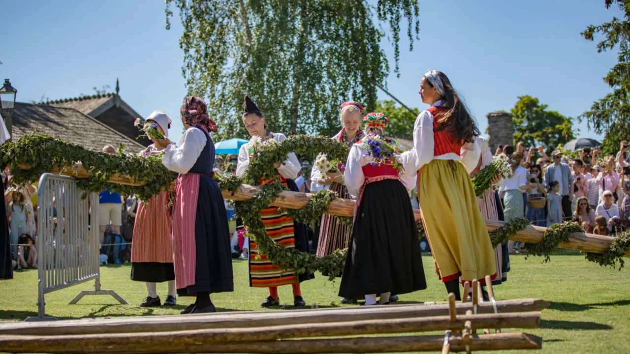 Midsummer celebration at Skansen in Stockholm.