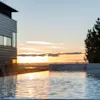 Outdoor pool view at spa Frösö Park Hotel in Östersund.