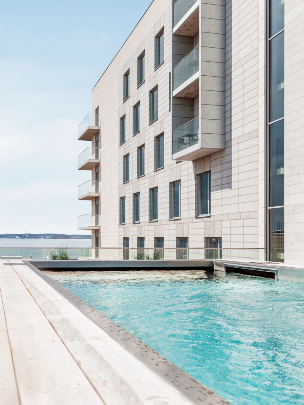 View from the rooftop pool at Clarion Hotel® Sea U in Helsingborg.