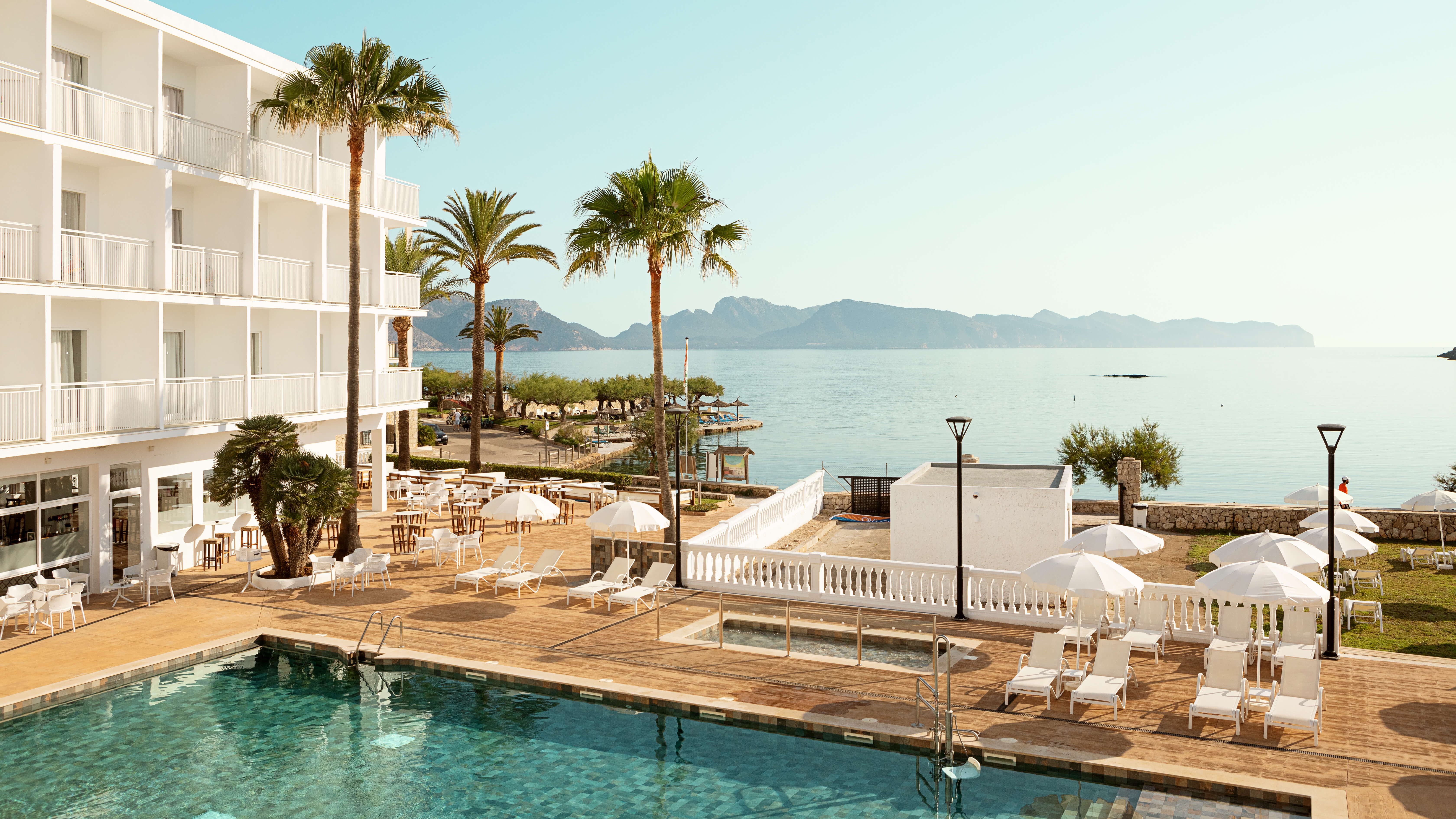 View from hotel, pool and ocean