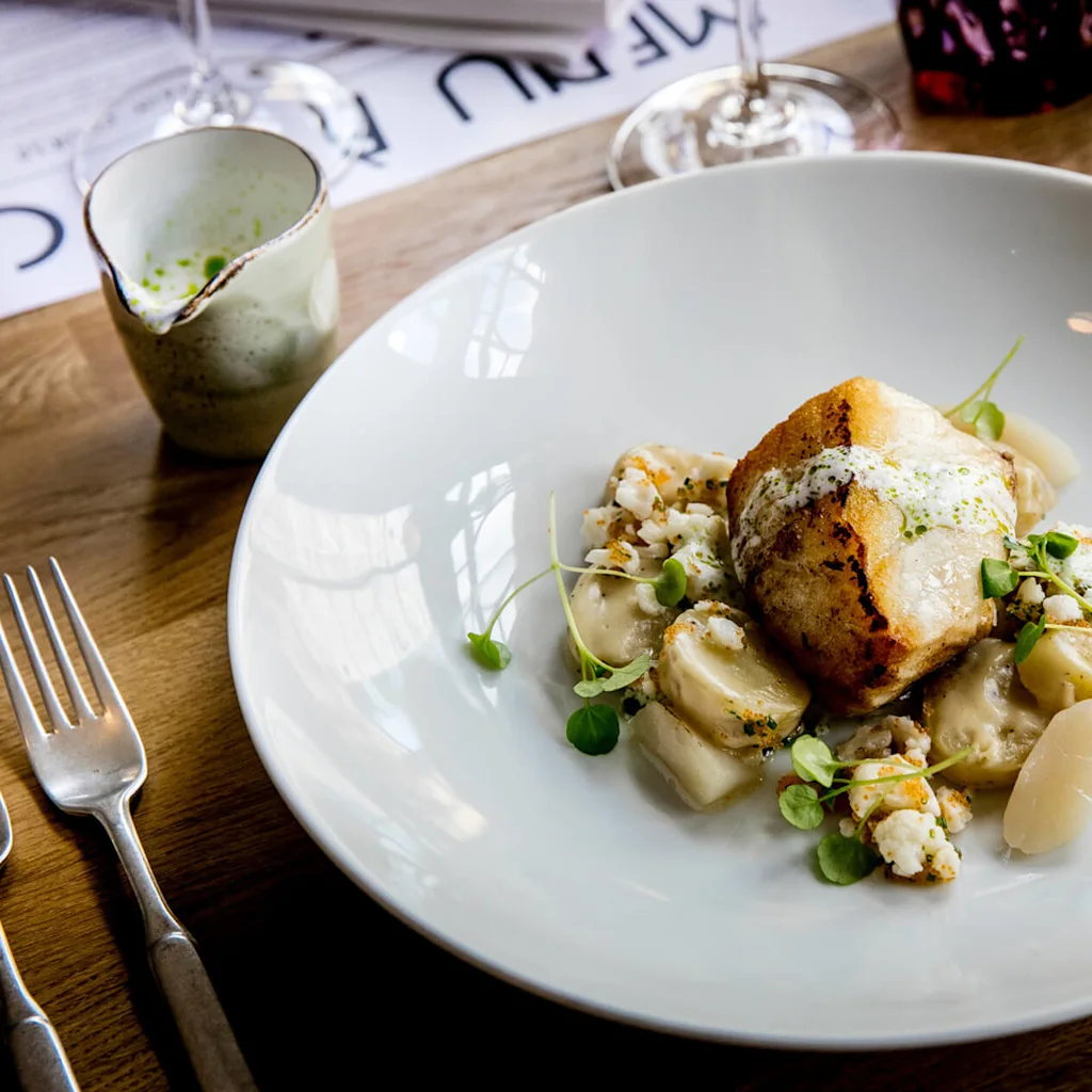 Food at restaurant Krog Roba in Helsinki.