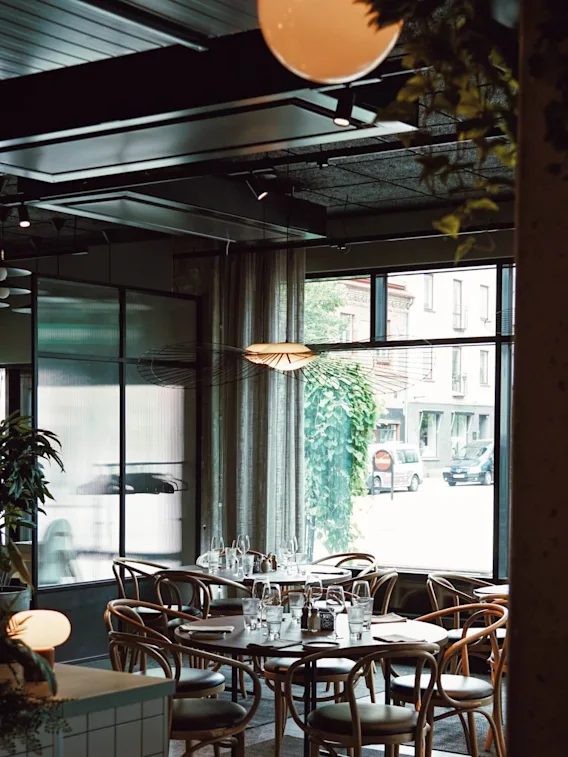 Table setting at restaurant NÒR in Borås.