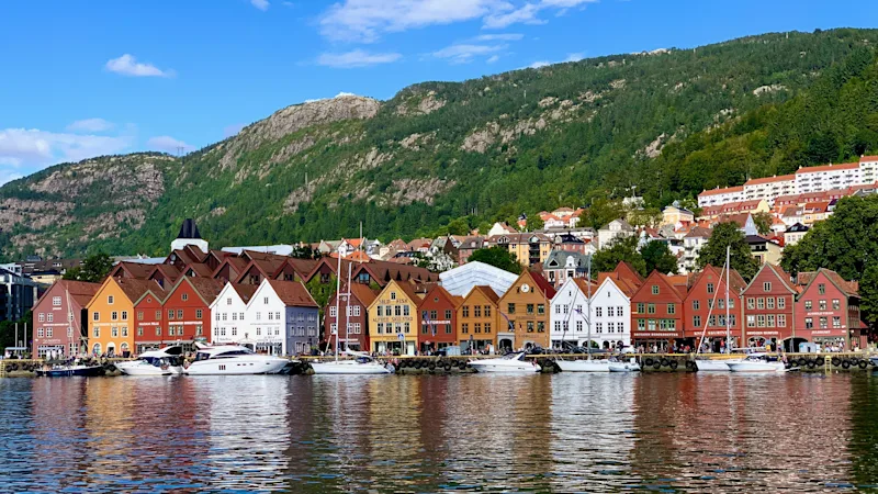 Bryggen in Bergen, Norway. Daylight