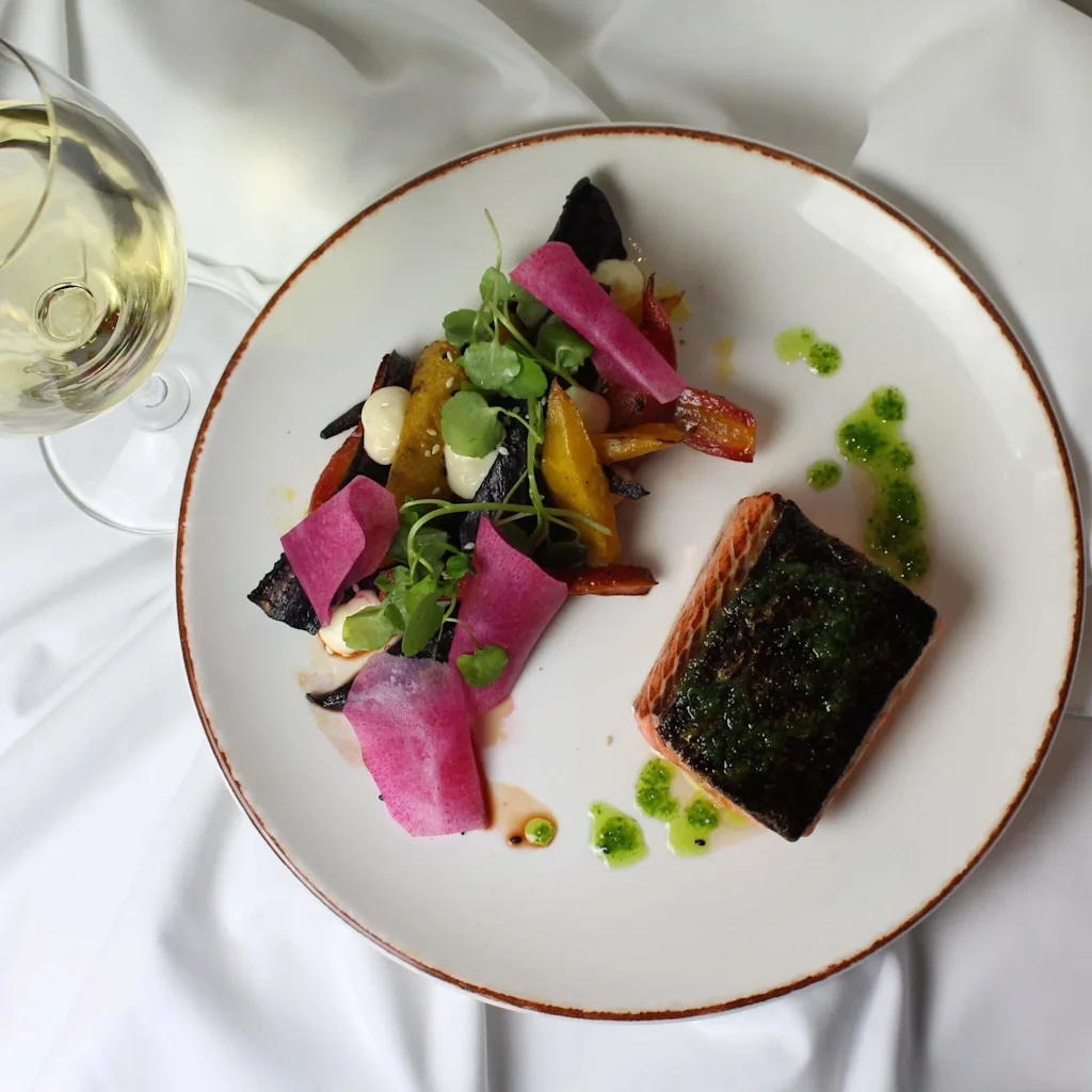  Fish dish at Restaurant Brasserie Absint, at Clarion Hotel Winn, Gävle.