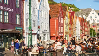 Bryggen in Norwegian coastal city, Bergen.