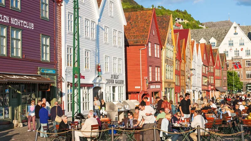 Bryggen i norska Bergen. 